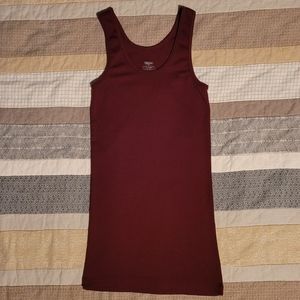 Mossimo Tank Burgundy Red Scoop neck Sz Small
